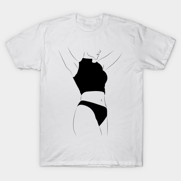 woman silhouette T-Shirt by Leticia Diab